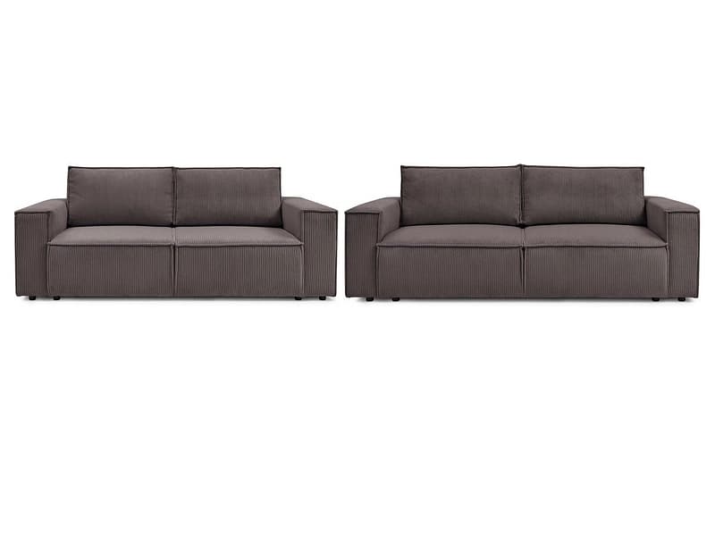 BOBOCHIC 2er + 3er Sofa NIHAD Cord-Stoff taupe