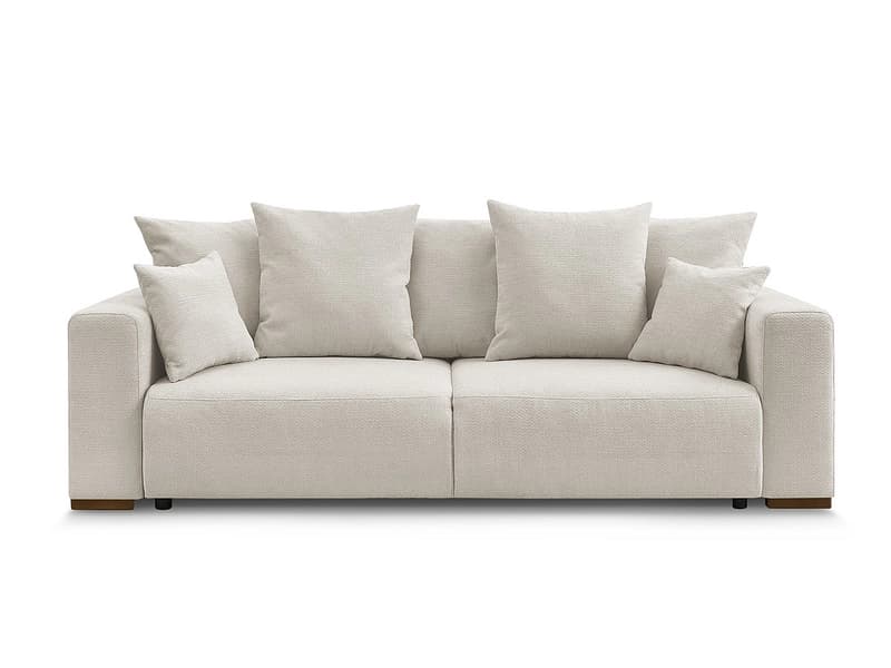3er Sofa BOBOCHIC SIDONIE Stoff chiniert beige