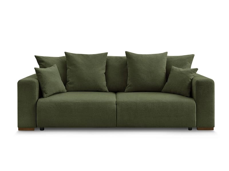 3er Sofa BOBOCHIC SIDONIE Stoff chiniert grün
