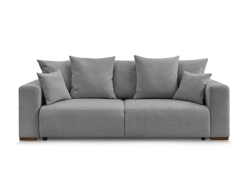3er Sofa BOBOCHIC SIDONIE Stoff chiniert dunkelgrau