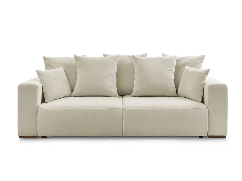 3er Sofa BOBOCHIC SIDONIE Cord-Stoff beige