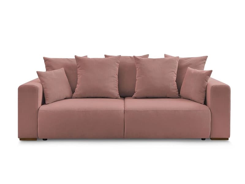 3er Sofa BOBOCHIC SIDONIE Cord-Stoff rosa