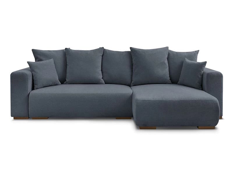 Ecksofa BOBOCHIC SIDONIE Stoff chiniert dunkelblau