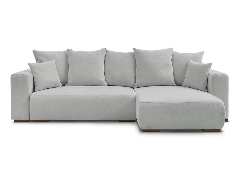 Ecksofa BOBOCHIC SIDONIE Stoff chiniert hellgrau