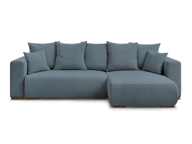 Ecksofa BOBOCHIC SIDONIE Cord-Stoff dunkelblau