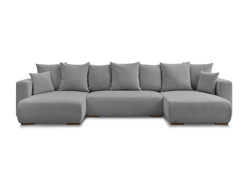 Wohnlandschaft BOBOCHIC SIDONIE Stoff chiniert dunkelgrau