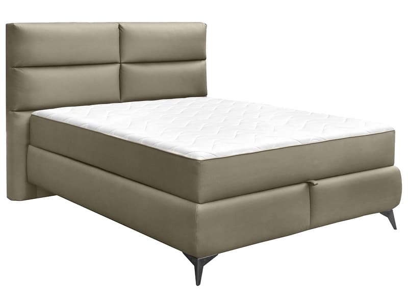 Boxspringbett EDEN taupe 140x200cm fest