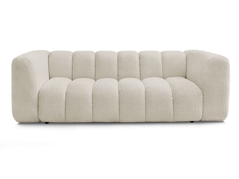 3er Sofa BOBOCHIC TALIA Boucle-Stoff beige