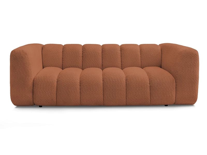 3er Sofa BOBOCHIC TALIA Boucle-Stoff orange
