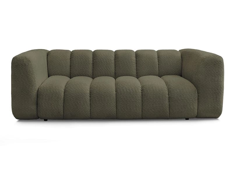 3er Sofa BOBOCHIC TALIA Boucle-Stoff grün