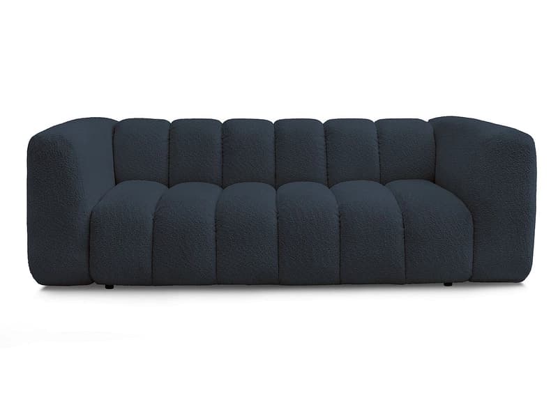 3er Sofa BOBOCHIC TALIA Boucle-Stoff dunkelblau