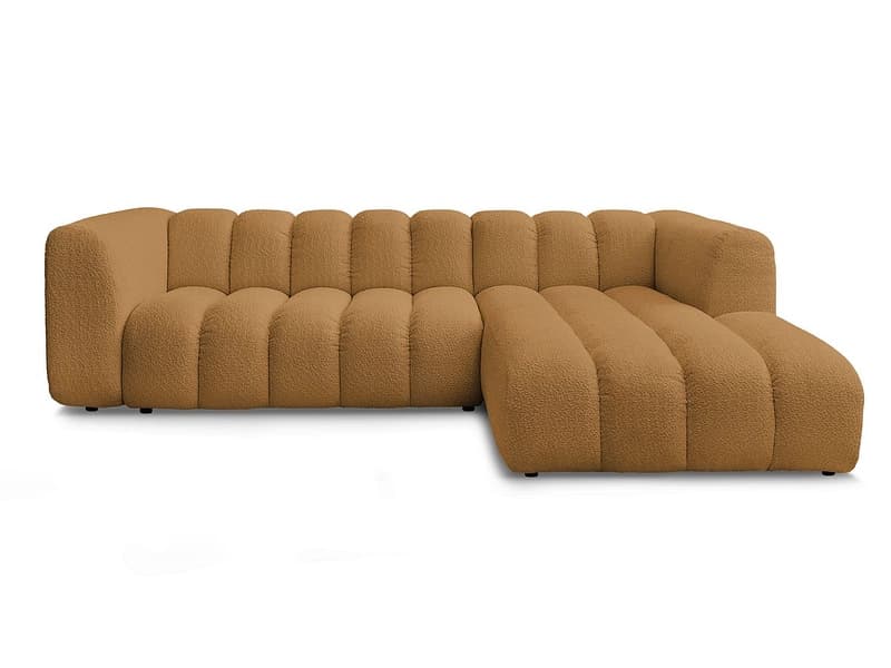 Ecksofa BOBOCHIC TALIA Boucle-Stoff gelb