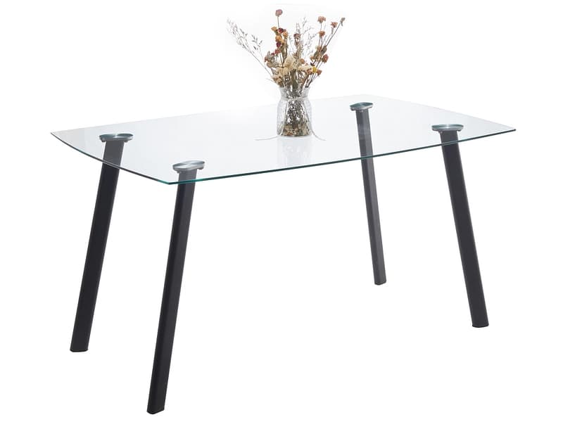 Tisch CLAIRE 140x90x75cm durchsichtig