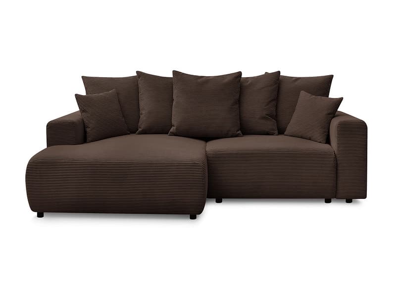 Ecksofa BOBOCHIC ATILLA Cord-Stoff rotbraun
