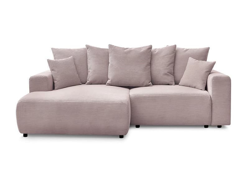 Ecksofa BOBOCHIC ATILLA Cord-Stoff rosa