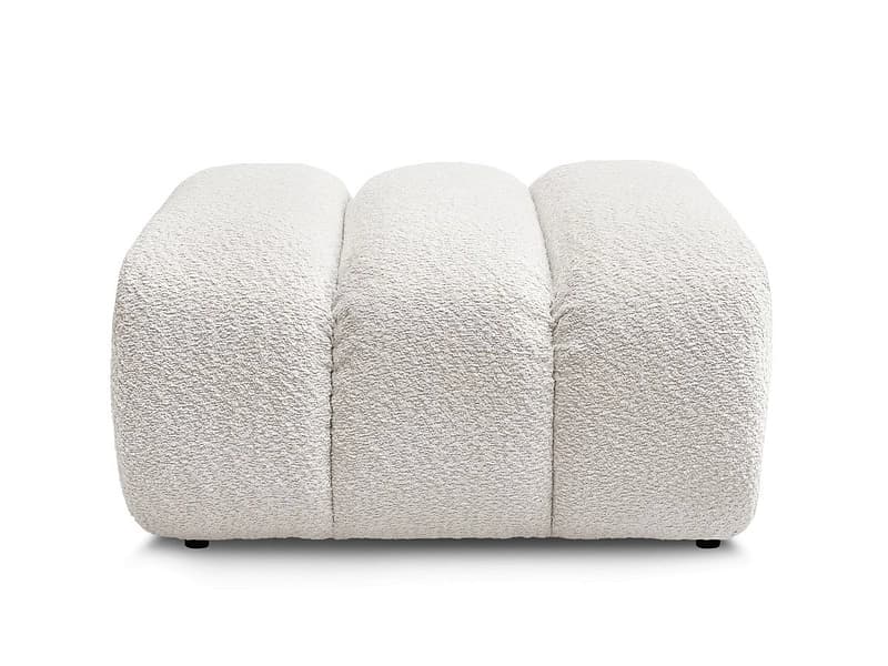 Hocker BOBOCHIC TALIA 80x80x42cm boucle-stoff weiss