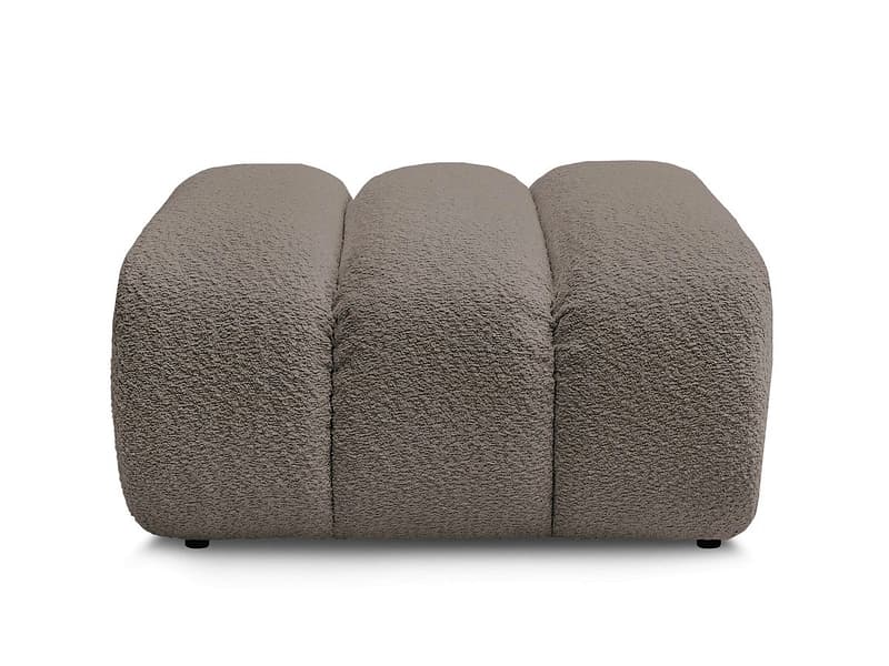 Hocker BOBOCHIC TALIA 80x80x42cm boucle-stoff rotbraun