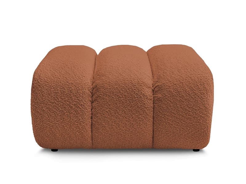 Hocker BOBOCHIC TALIA 80x80x42cm boucle-stoff orange