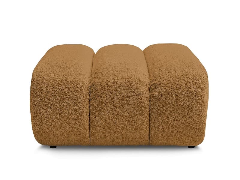 Hocker BOBOCHIC TALIA 80x80x42cm boucle-stoff gelb