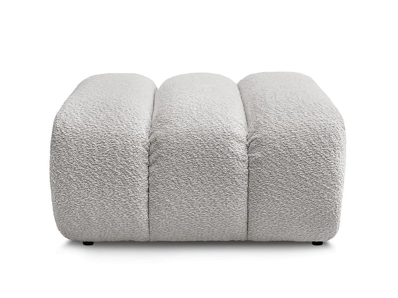 Hocker BOBOCHIC TALIA 80x80x42cm boucle-stoff hellgrau