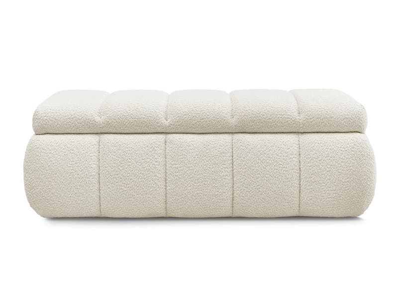 Bettkasten BOBOCHIC DENALI Boucle-Stoff weiss