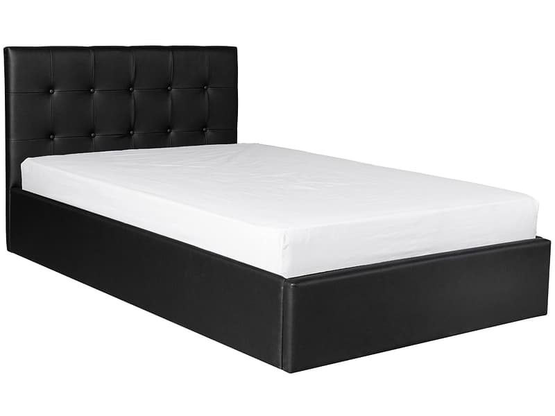 Kastenbett ALIX 120x200cm schwarz