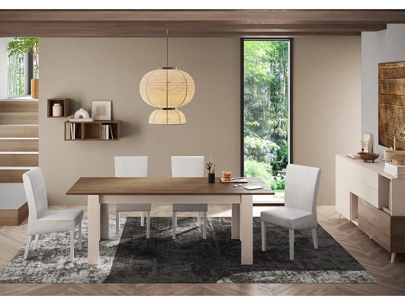 Tisch ausziehbar MONACO 137-185x79x90cm cremefarben