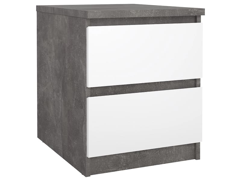 Nachttisch NAIA 2 Schubladen 40.4x50x49.5cm beton
