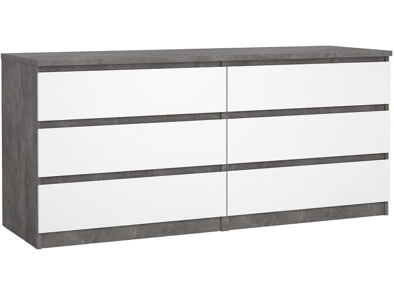 Kommode NAIA 6 Schubladen 50x153.8x70.1cm beton