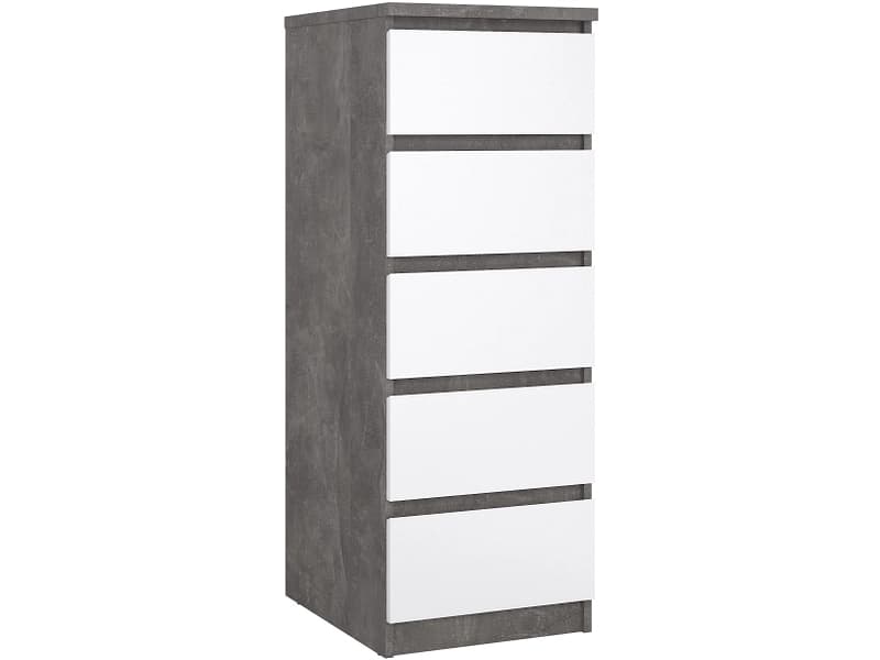 Kommode NAIA 5 Schubladen 50x40.4x111.3cm beton