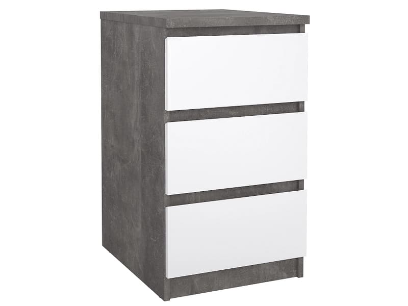Nachttisch NAIA 3 Schubladen 40.4x50x70.1cm beton