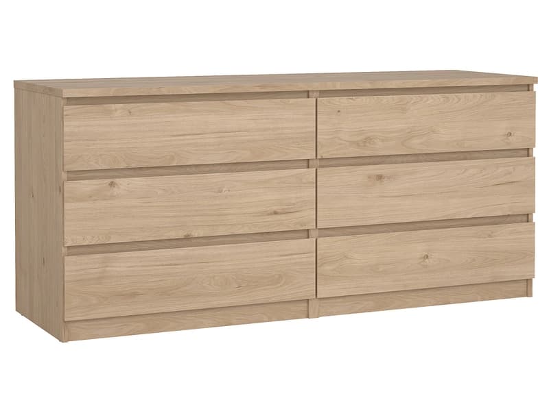Kommode NAIA 6 Schubladen 50x153.8x70.1cm jackson eiche matt