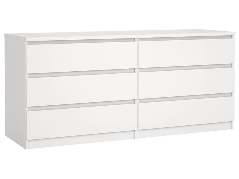 Kommode NAIA 6 Schubladen 50x153.8x70.1cm weiss matt