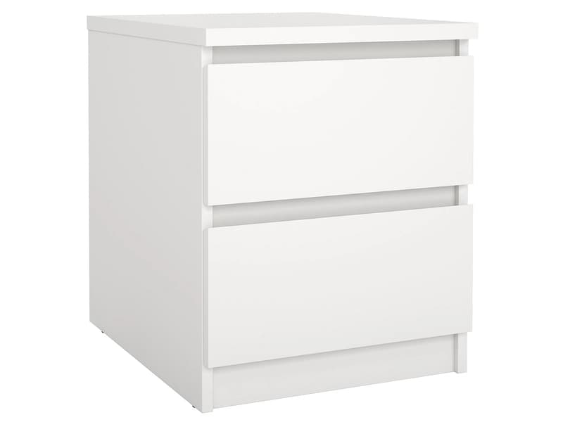 Nachttisch NAIA 2 Schubladen 40.4x50x49.5cm weiss matt