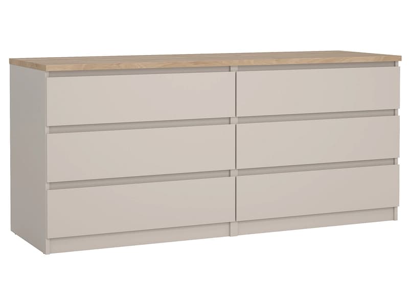 Kommode NAIA 6 Schubladen 50x153.8x70.1cm kaschmir matt