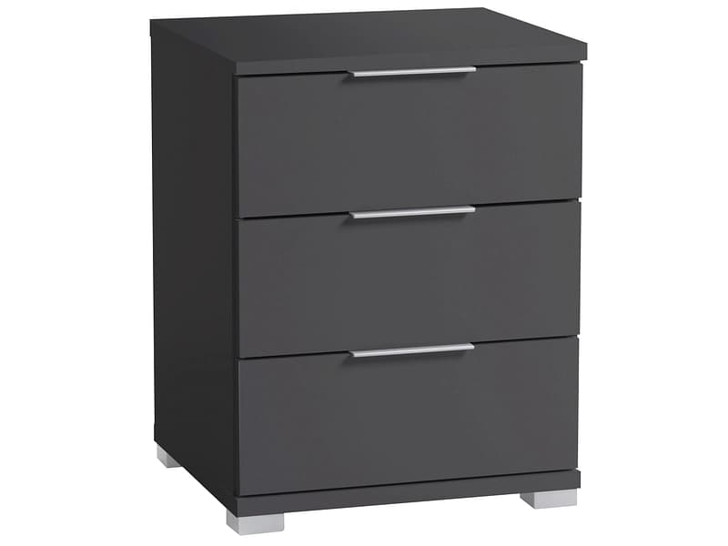 Nachttisch COZA 3 Schubladen 42x46x61cm grafit unifarben