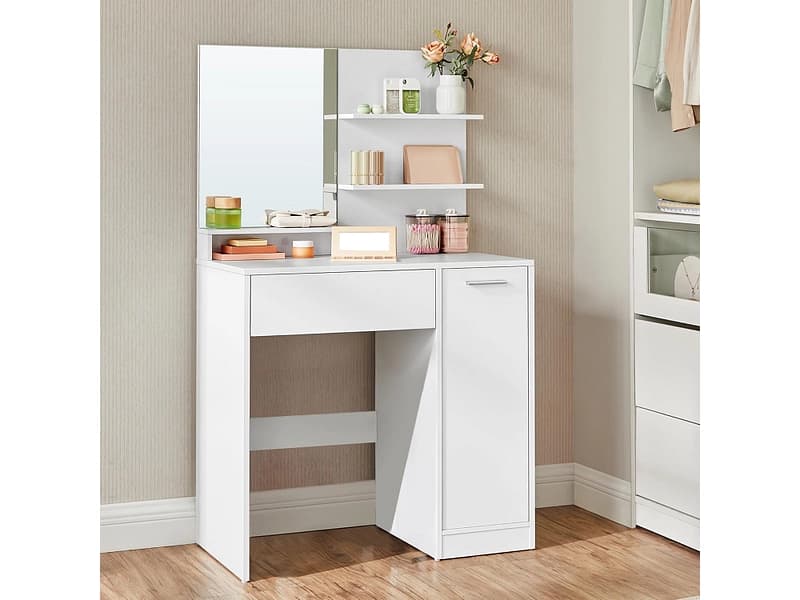 Frisierkommode SONGMICS LINA 40x80x132cm weiss