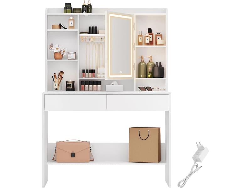 Frisierkommode SONGMICS CELIA 40x90x144.7cm weiss