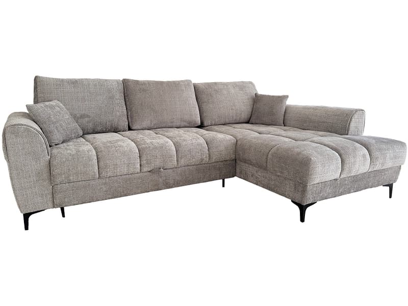 Ecksofa KAVALA Stoff grau
