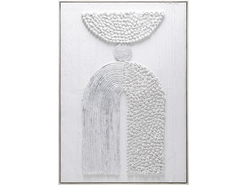 Strukturierte Leinwand YOLAN 1 Stück grau 70x100x3.5cm