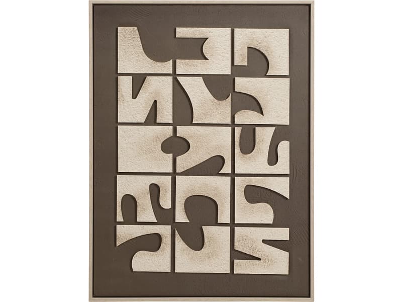 Strukturierte Leinwand BRUNE 1 Stück mehrfarbig 80x60x2.9cm