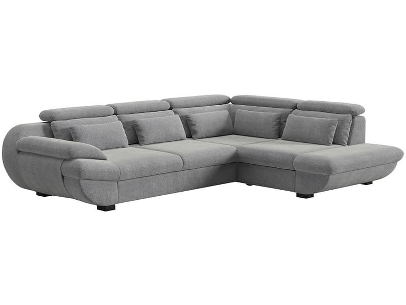Ecksofa INFINITY Stoff silber