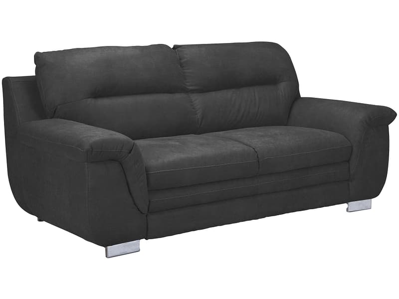 2er Sofa TRAPANI Stoff anthrazit