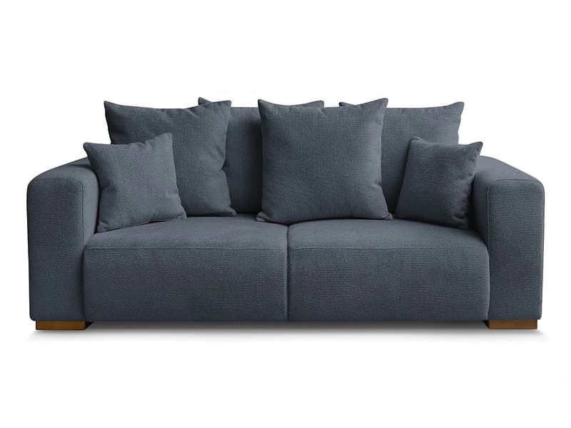 2er Sofa BOBOCHIC SIDONIE Stoff chiniert dunkelblau