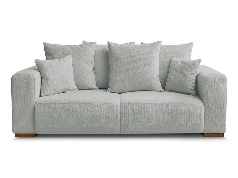 2er Sofa BOBOCHIC SIDONIE Stoff chiniert hellgrau