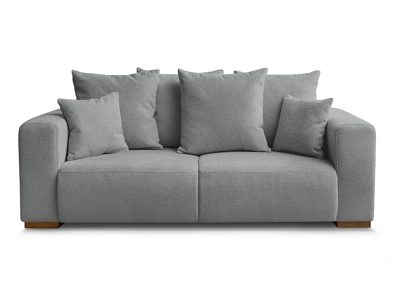 2er Sofa BOBOCHIC SIDONIE Stoff chiniert dunkelgrau