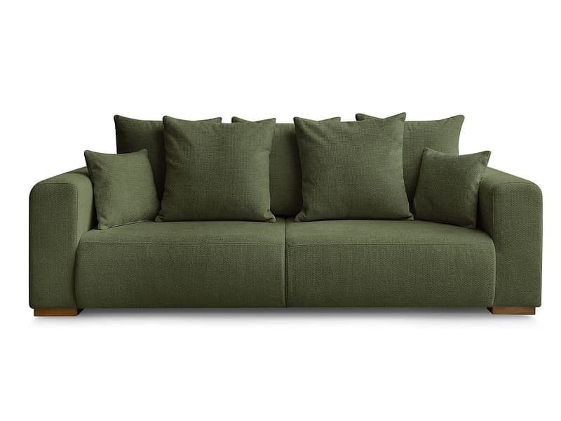 3er Sofa BOBOCHIC SIDONIE Stoff chiniert grün