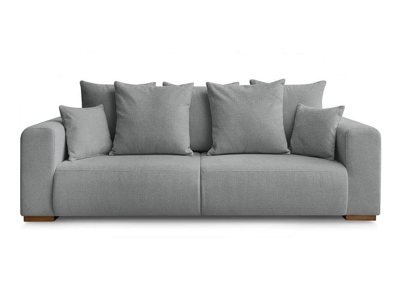 3er Sofa BOBOCHIC SIDONIE Stoff chiniert dunkelgrau