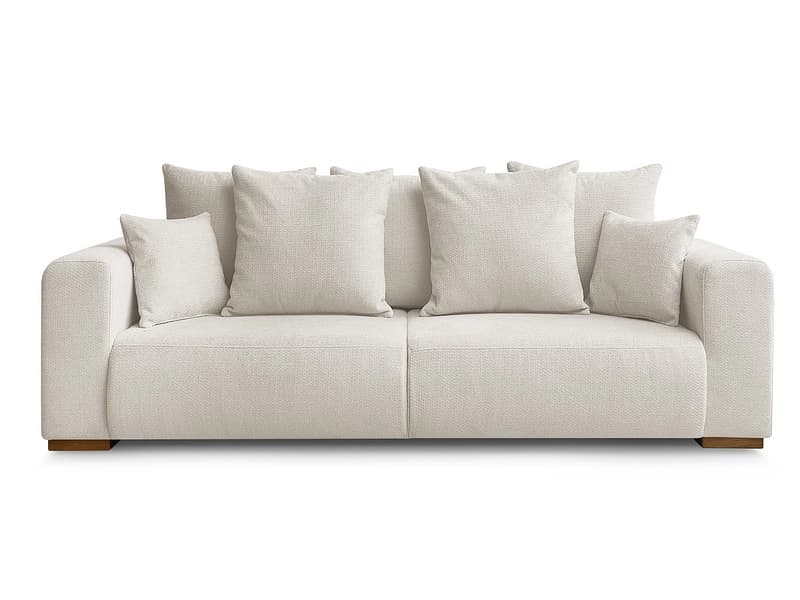 3er Sofa BOBOCHIC SIDONIE Stoff chiniert beige