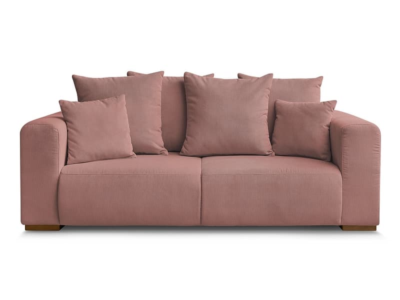 2er Sofa BOBOCHIC SIDONIE Cord-Stoff rosa